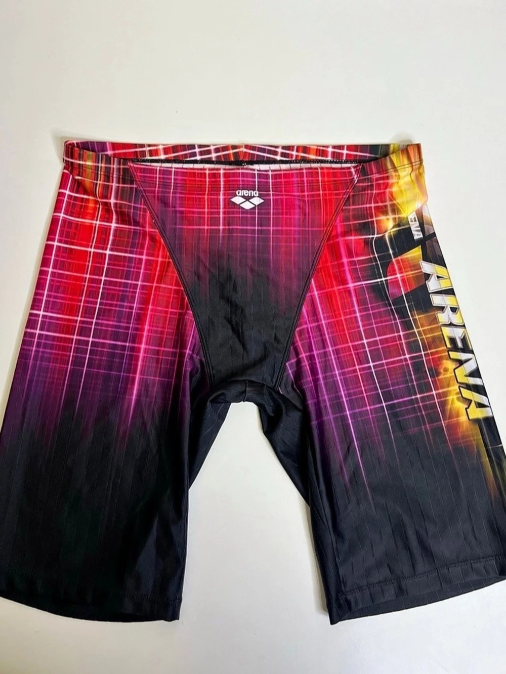arena Powerskin ST 2.0 Jammer Plaid Jammer in Red & Black US Medium NWT